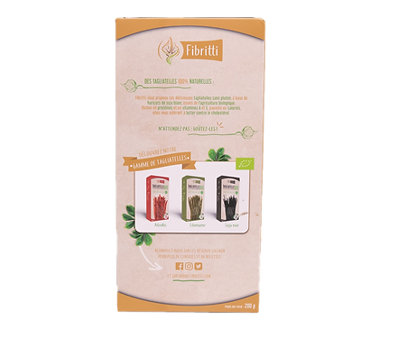 Fibritti - Wholesale Pasta - ORGANIC TAGLIATELLE OF WHITE SOY BEANS - 200G NET2