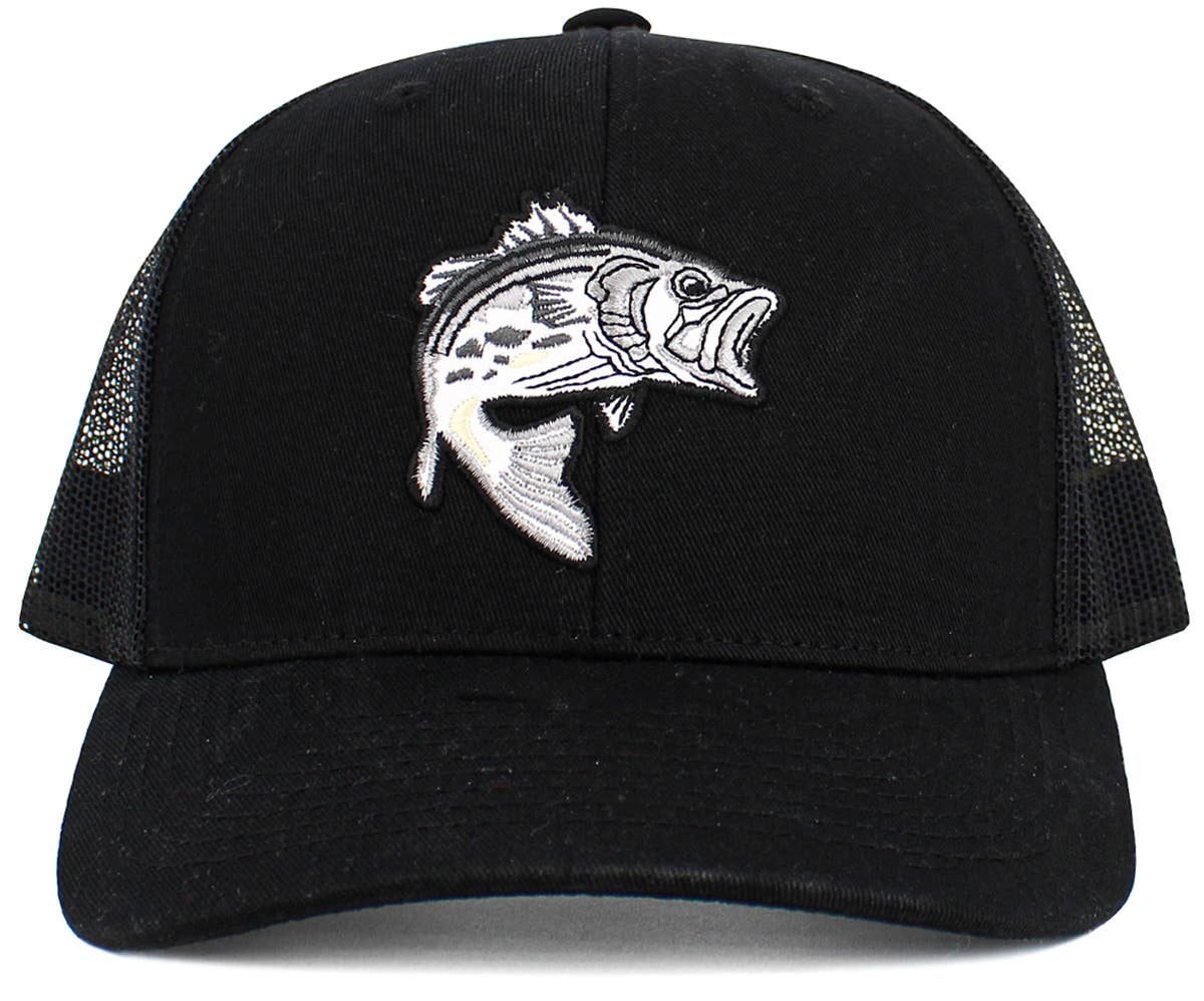 KBETHOS – boné - Unissexo por atacado – Boné trucker com tela e emblema de peixe bass0