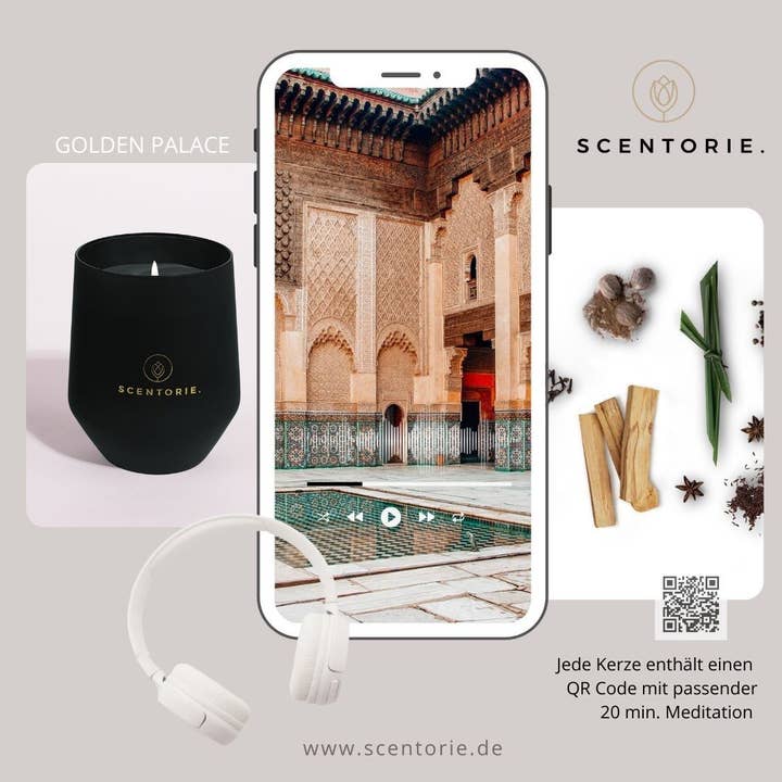 SCENTORIE. - Vendita all'ingrosso Candela in vasetto - Candela profumata alla cera di colza GOLDEN PALACE 300g/60h2