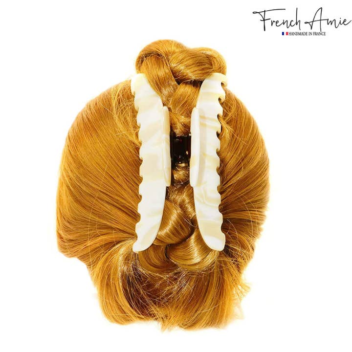 Parcelona - Wholesale Hair Clip - Women's - French Amie Contour Large 4 ¾” Celluloid Handmade Jaw Hair Claw Clip for Women21
