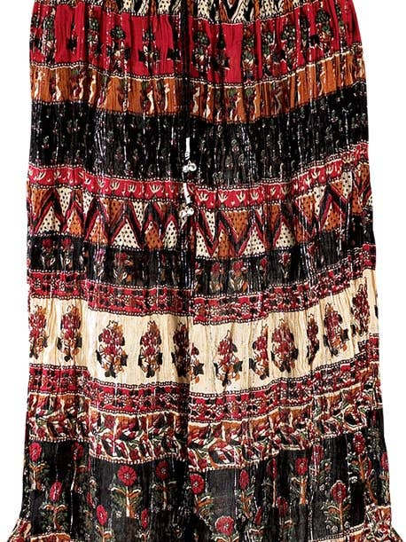 Benjamin International – Engroshandel Nederdel - Dame – Medium Crinkle Rayon Lange Nederdele