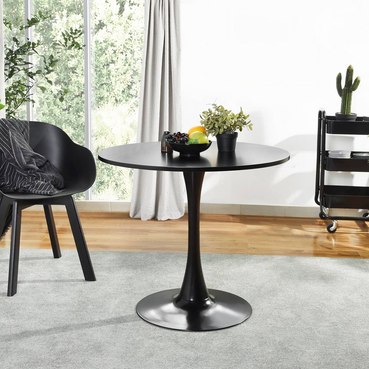 39F Inc. - Wholesale Side Table - 31.5'' Round Dining Table White/Black2