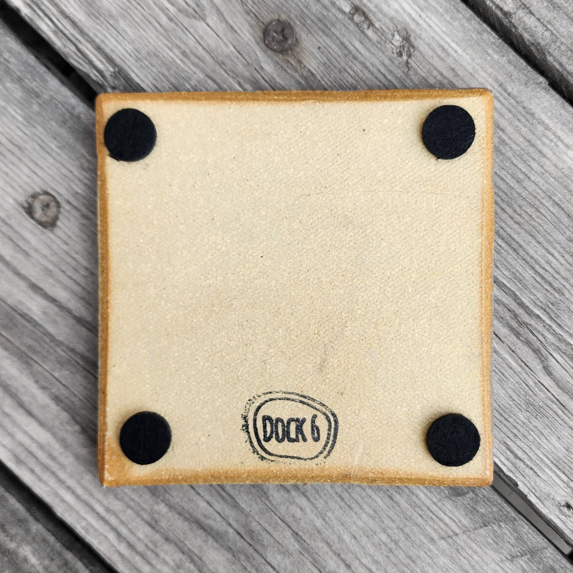 Dock 6 Pottery - Wholesale Coasters - Square Coaster - Blue Green - Individual Coaster3