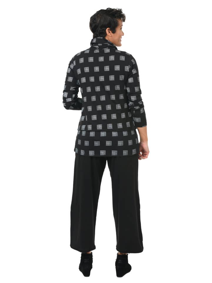 Tulip Clothing - Wholesale Sweatshirt - Dames - SDM152 Bristol in zwartgrijze mini-chex3