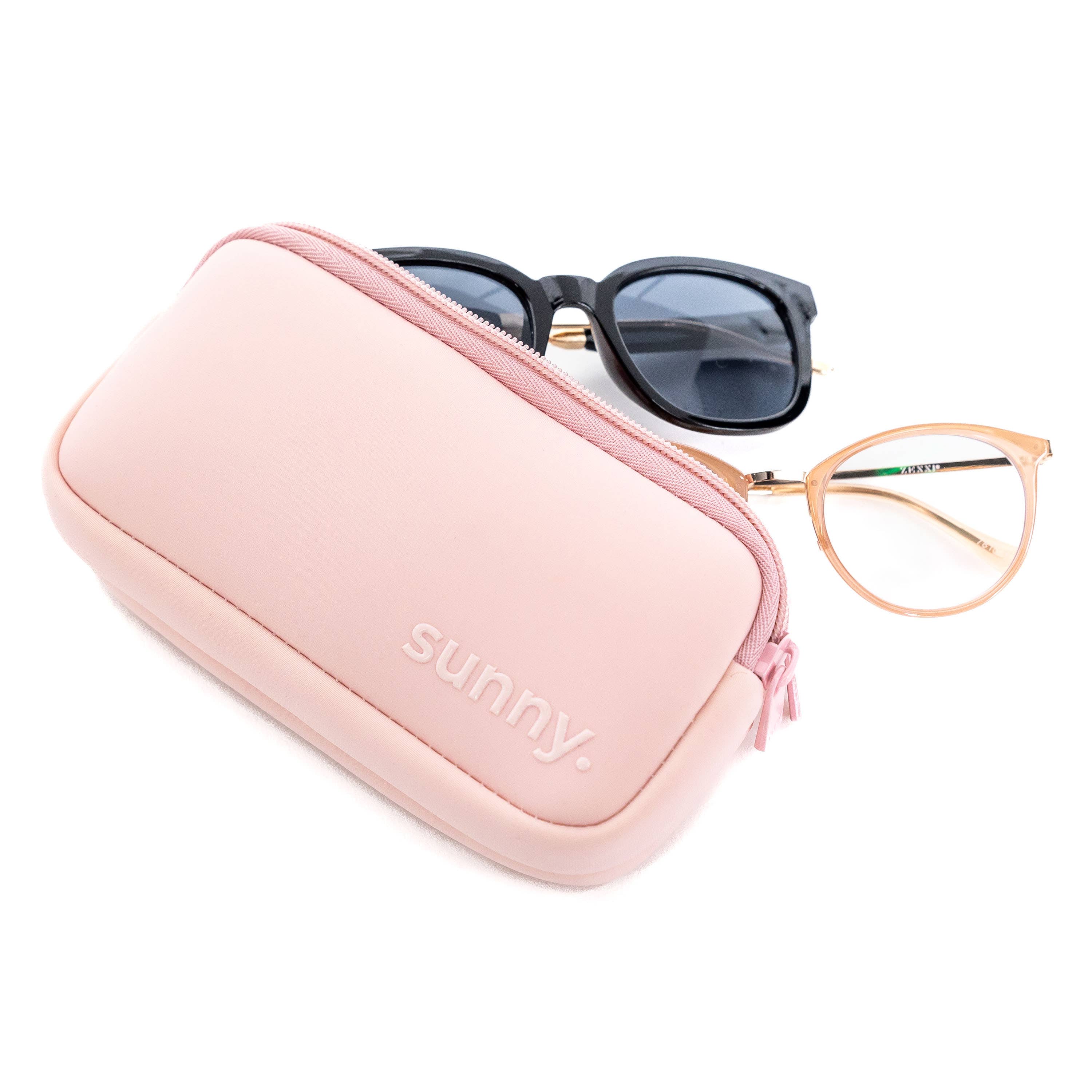 Wholesale THE DOUBLE EYE GLASS CASE SOFT PINK for your store Faire