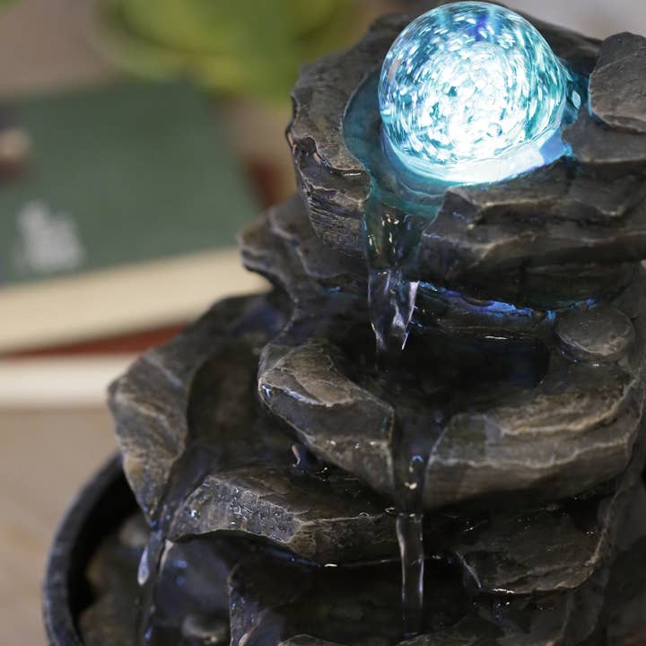 Zen'Arôme - Wholesale Decorative Tabletop Object - Little Rock Indoor Fountain Cascade Nature Stone Effect8
