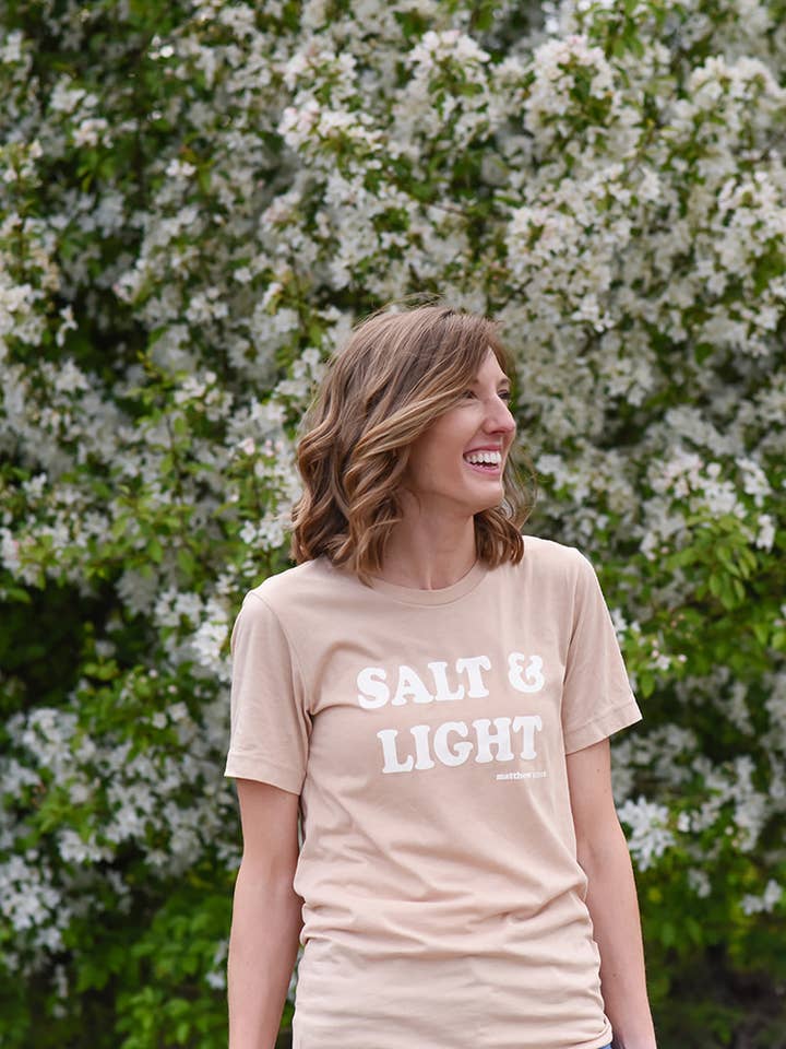 salt and light - christian graphic tee - bible verse tee (Co for wholesale by Six Notes Christian Clothing