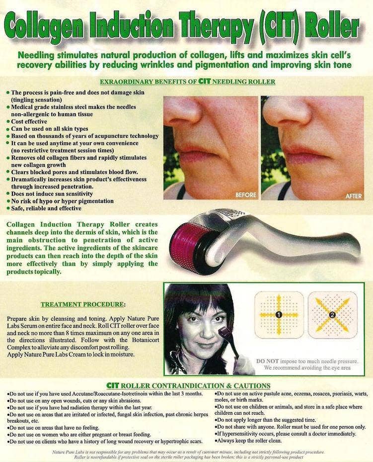 NATPURE Clinical Skin Care - Wholesale Face/Beauty Roller - CIT (Collagen Induction Therapy) Micro Needling Roller3
