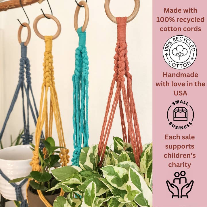 Handmade By Uruba - Wholesale Hanging Planter - Butterfly Plant Hanger, Minimalist Handmade Plant Hanger