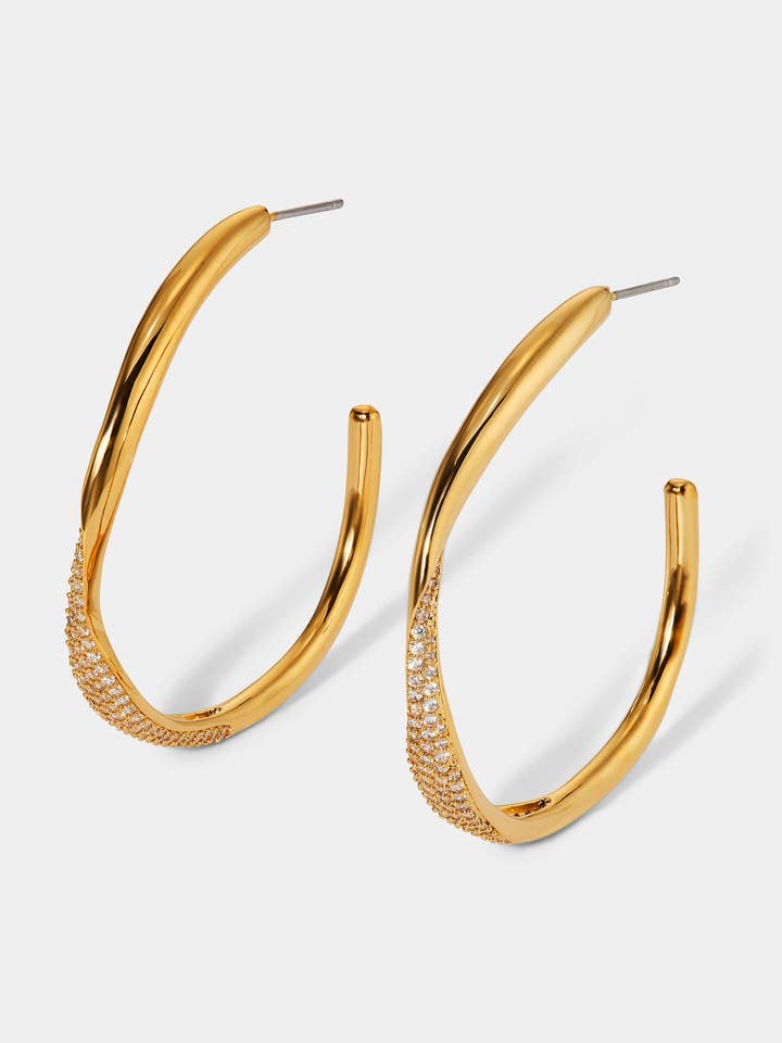 ORECCHINI A CERCHIO CON NASTRO GRANDE ALMA C per la vendita all'ingrosso da parte di NADRI