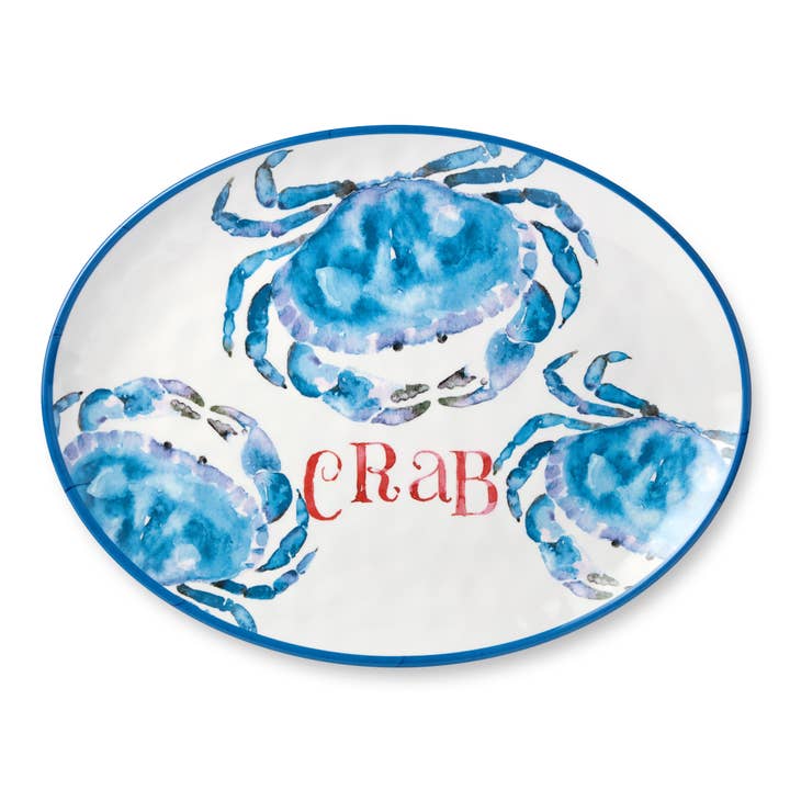 Certified International - Wholesale Platter - Beach House Crab Oval Platter 18" x 13.5"1