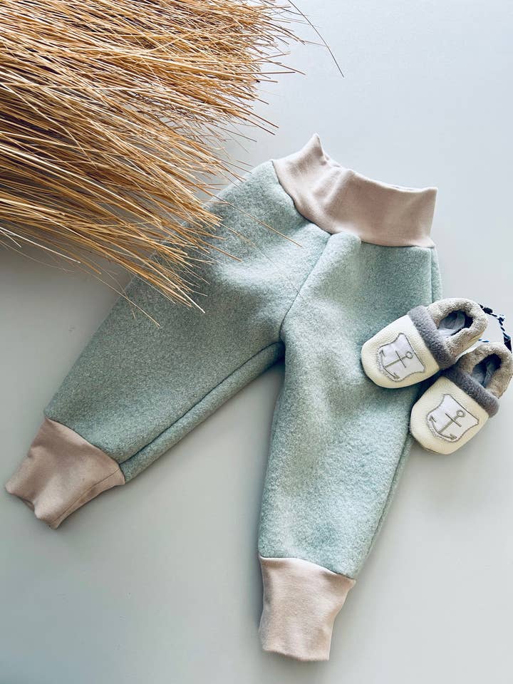 Küstenfieber® - Wholesale Pants - Kids - Growing wool walk pants for baby & child, camel beige7