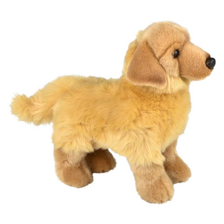 12" Heirloom Standing Golden Retriever Plush LLB Plush Toys for wholesale by La Luna Bella - Toys