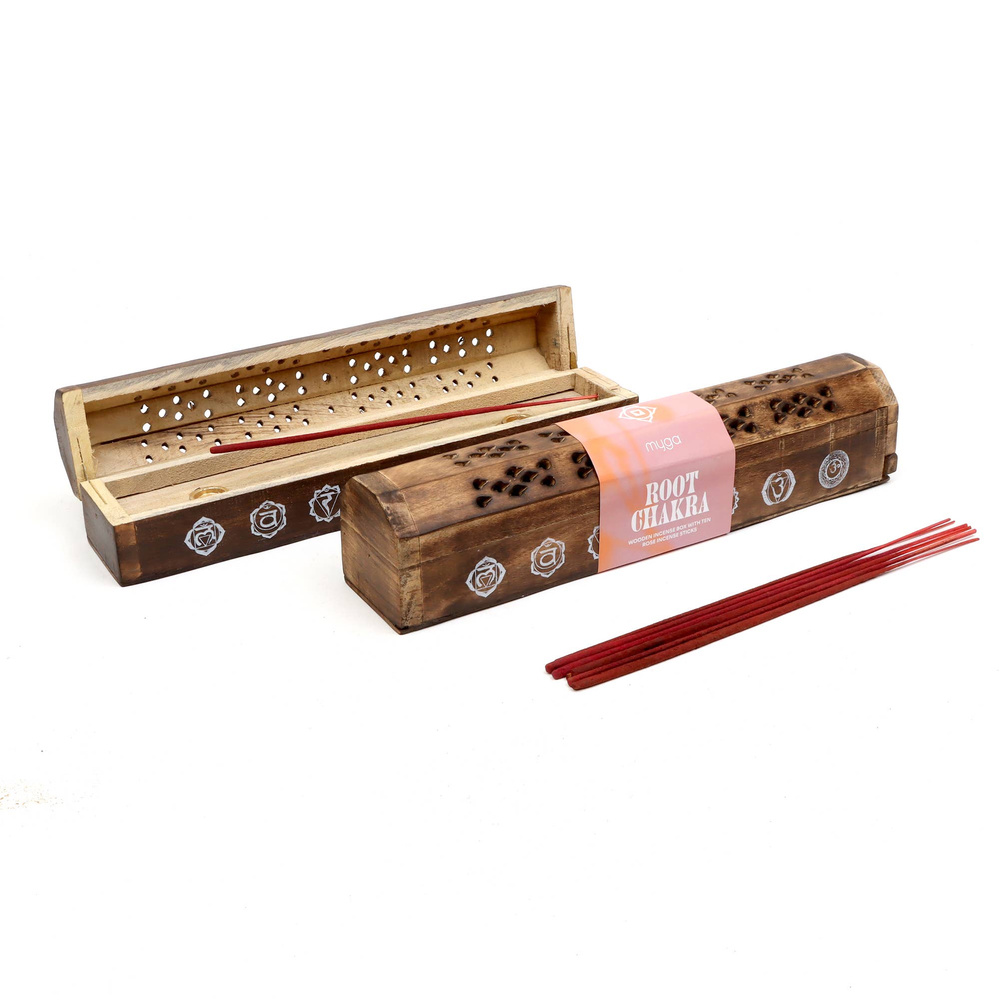 Myga – wholesale Incense – Wooden Boxes With 10 Incense Sticks, Carton Of 14  6