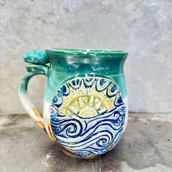 Carys Martin Ceramics - Wholesale Coffee Mug - Rising Sun Crystal Mug