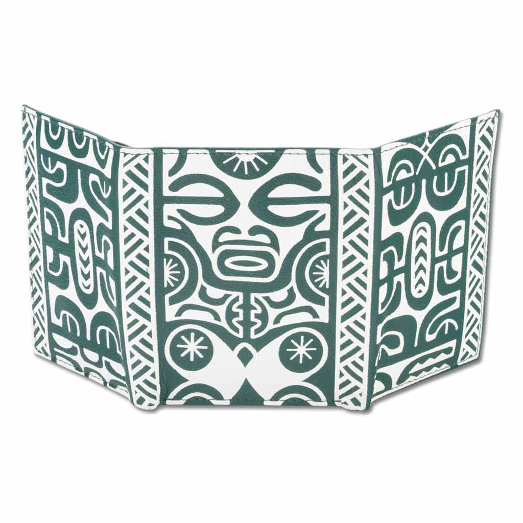 NA KOA - Wholesale Wallet - Men's - SALE French Polynesian tattoo trifold wallet - Art: "Te Atua" by Sulu'ape Pili Mo'o24
