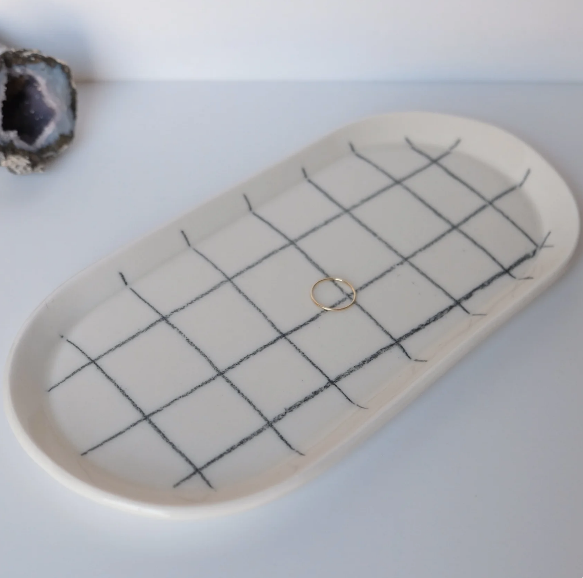 Cosmos Pottery - Wholesale Decorative Tray - Grid Tray1