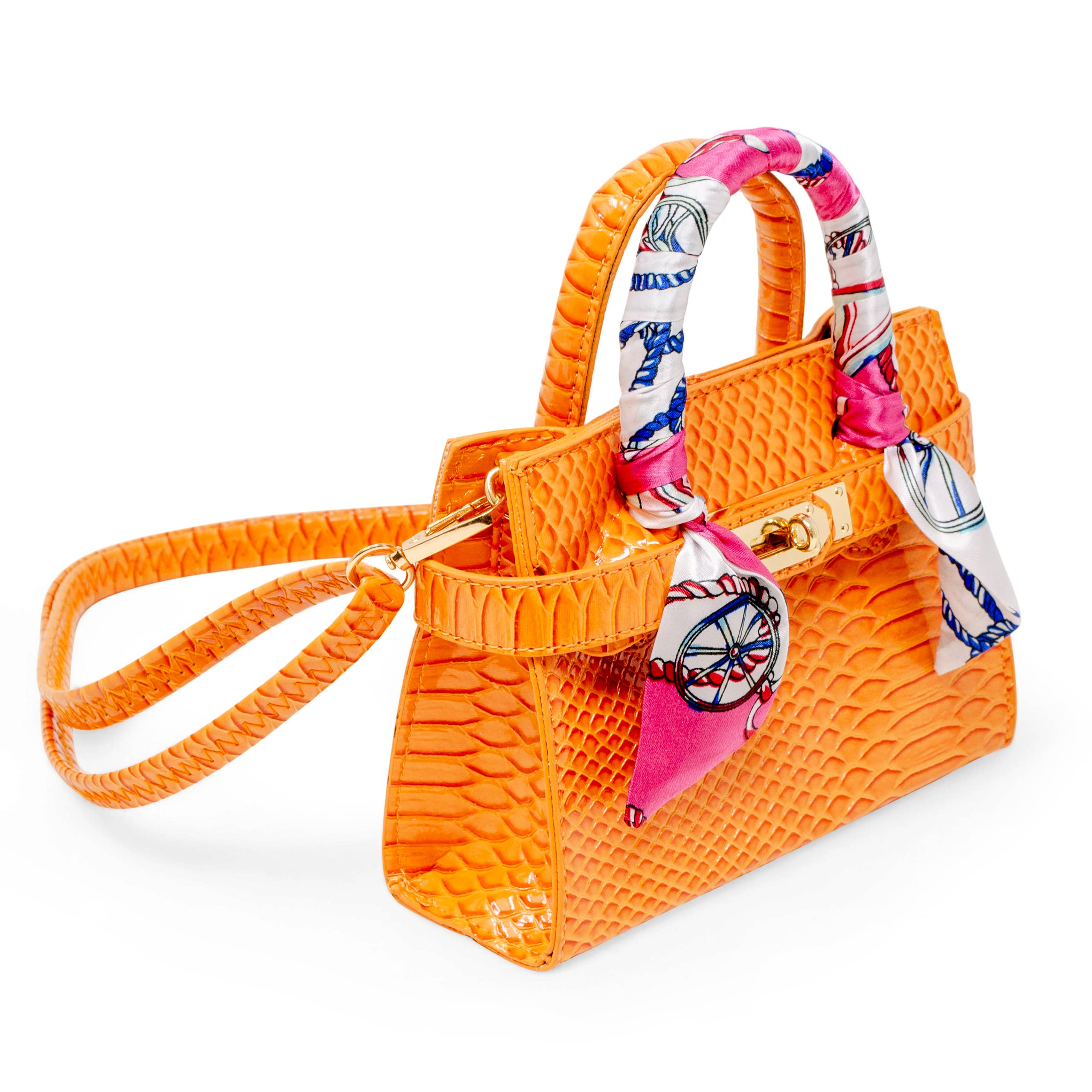 Tiny Treats and ZOMI GEMS - Wholesale Shoulder Bag - Kids - Vivid Crocodile Scarf Handbag10