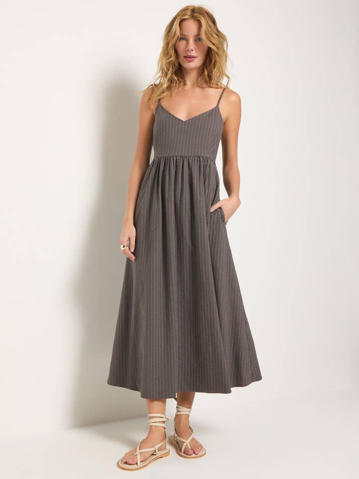 Seventy Eight and Sunny (SEAS) - Wholesale Dress - Women's - Shores Stripe Linen Maxi Dress3