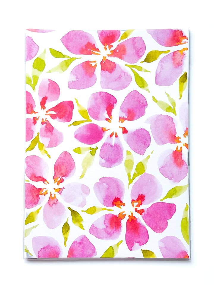 Blommigt akvarellkort - Rosa för wholesale av Annie Parkes