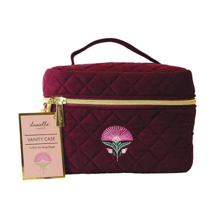 Velvet Burgundy Vanity Case for wholesale by Danielle Creations