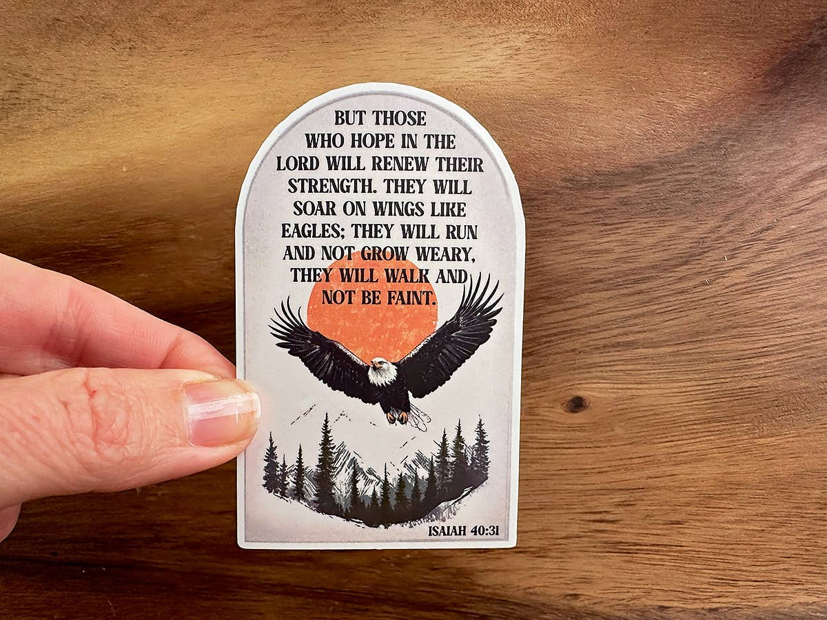 Missional Merch - Wholesale Sticker - Those Who Hope In the Lord | Isaiah 40:31 Scripture Sticker