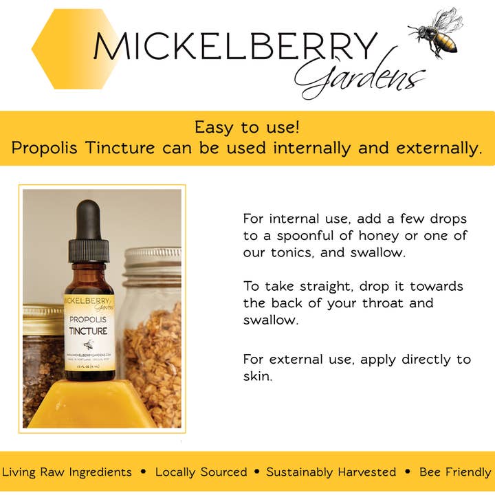Mickelberry Gardens - Wholesale Tincture - Propolis Tincture 0.5 oz. — external and internal wellness2