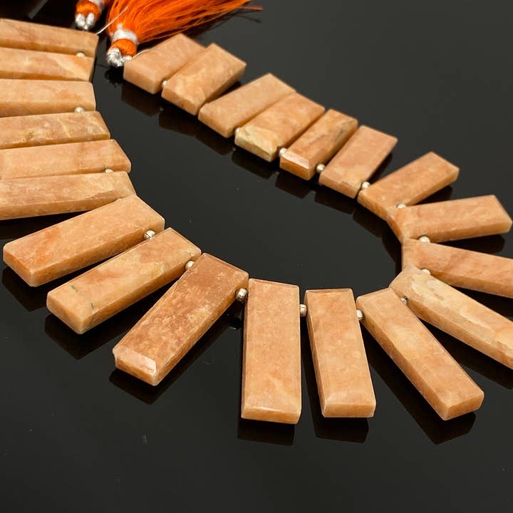 Perles de pierres gemmes d'Amazonite pêche, fournitures de bijoux pourfabrication de bijoux, perles en gros, perles en vrac, brin de 9 »/21 pcs pour la vente par Akstar Gems