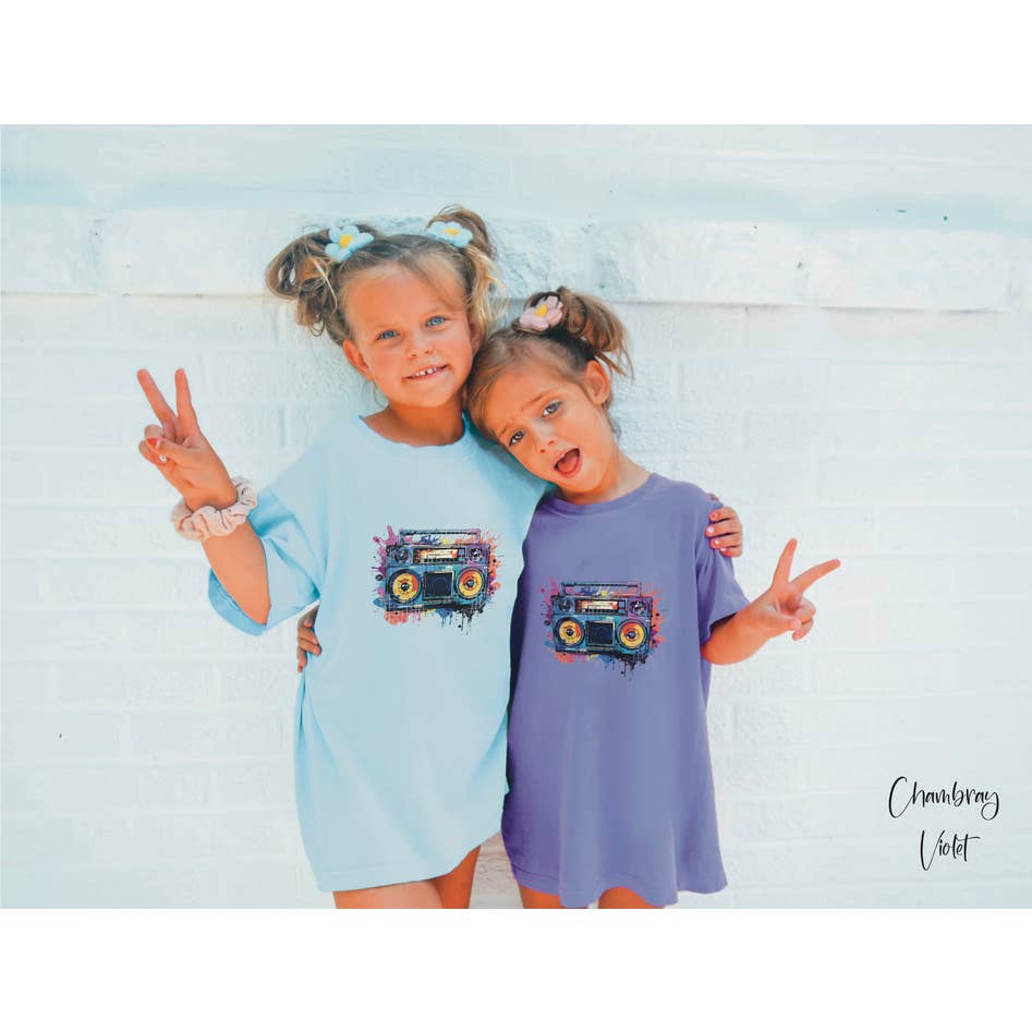 REMOVED BRAND - Vente T-shirt sérigraphié – enfant - T-shirt Dance Crew Studio Boom Box Comfort Colors