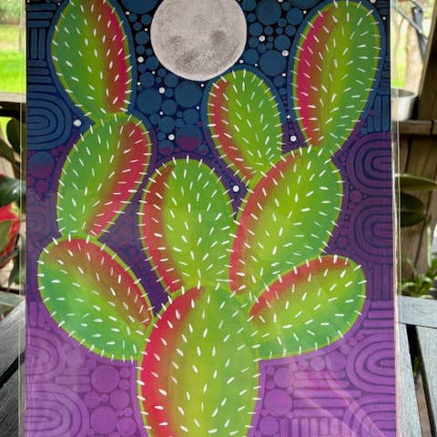 12x16 Midnight Cactus print for wholesale by Karen’s Cositas