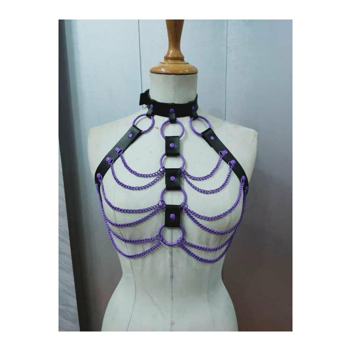 Candy Collection - Purple Chain Harness for wholesale by Daisy Corsets