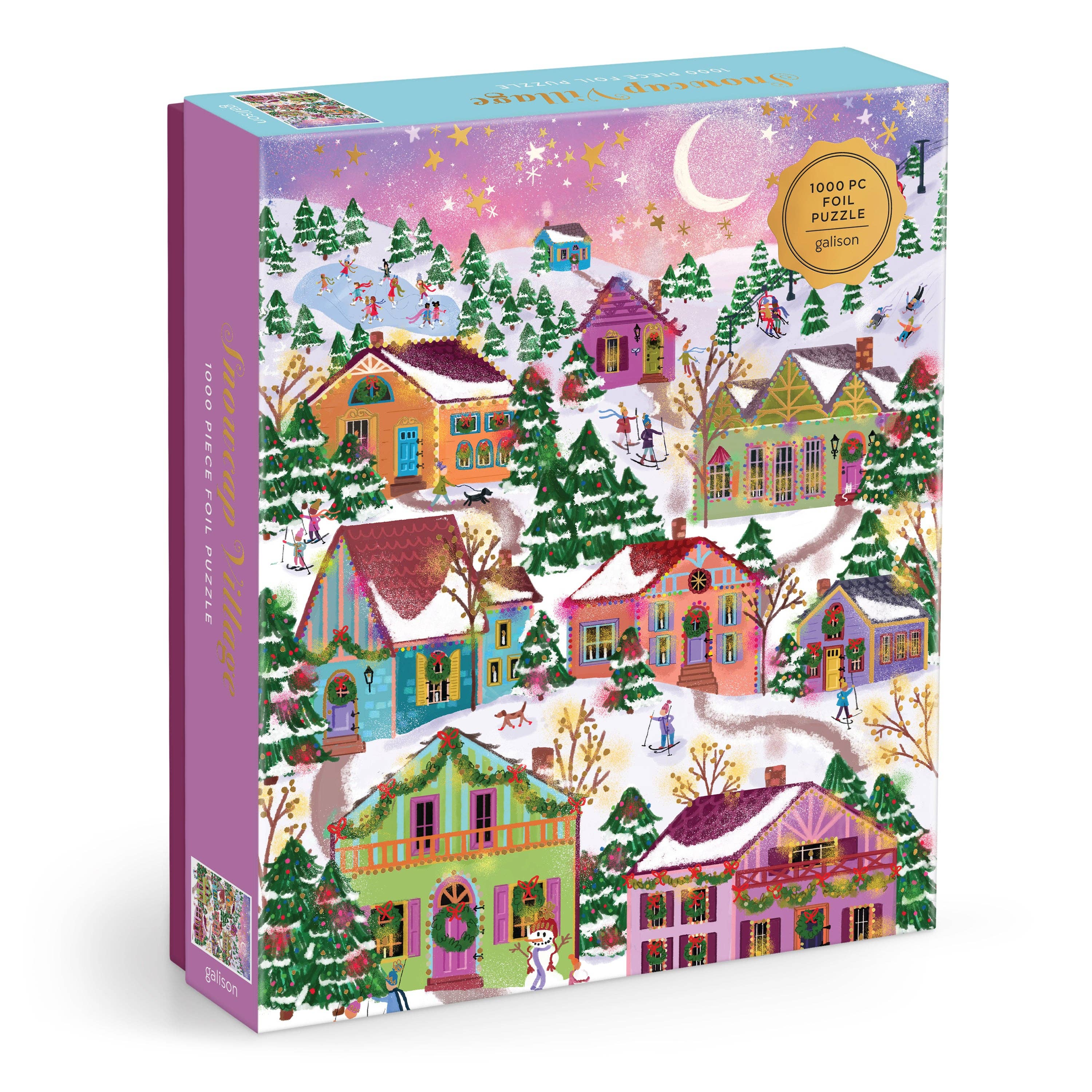 Chronicle Books - Wholesale Puzzle - Adult - Joy Laforme Snowcap Village 1000 Piece Foil Puzzle6