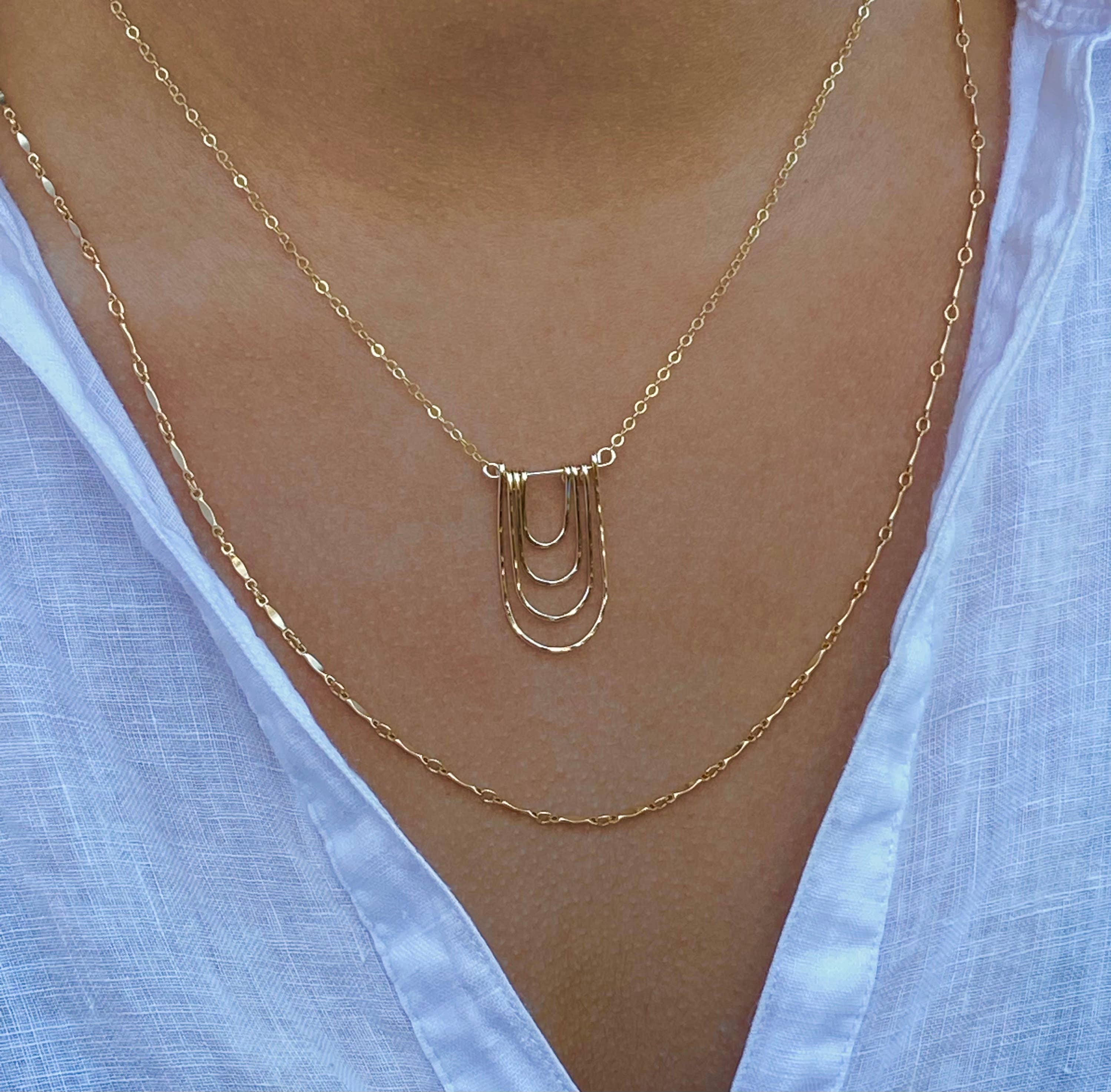 Bonnie Boardman Jewelry - Wholesale Pendant/Charm Necklace - Modern arc necklace-sterling silver3