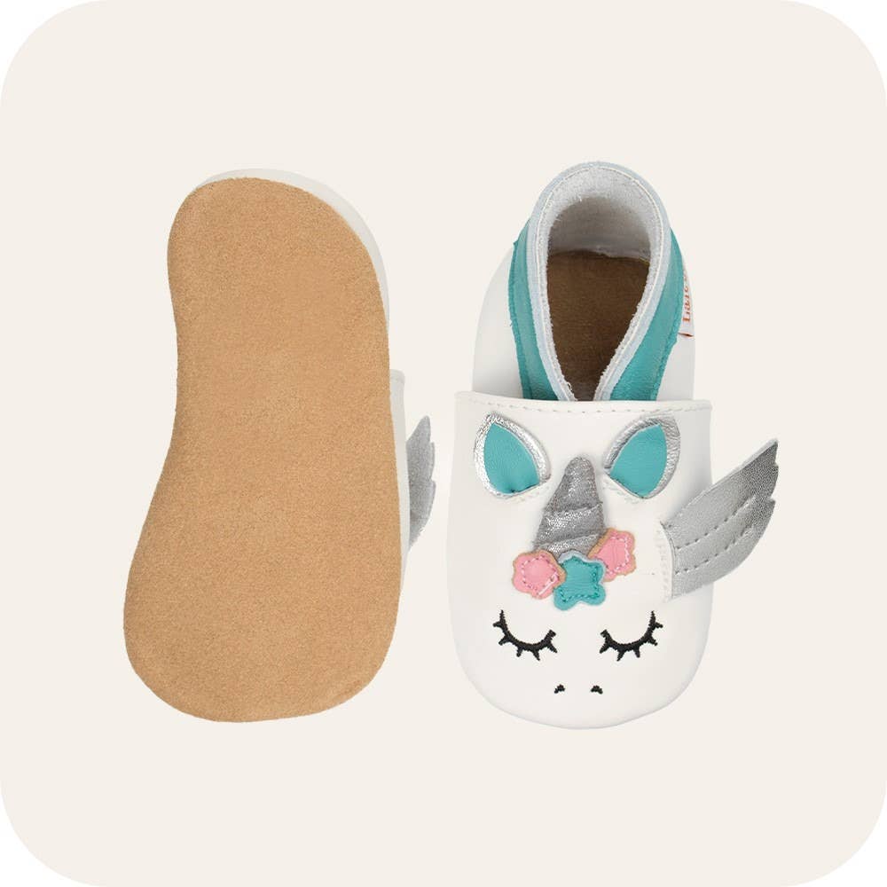 LAIT ET MIEL - Wholesale Slippers - Baby - Baby leather slippers - Unicorn2