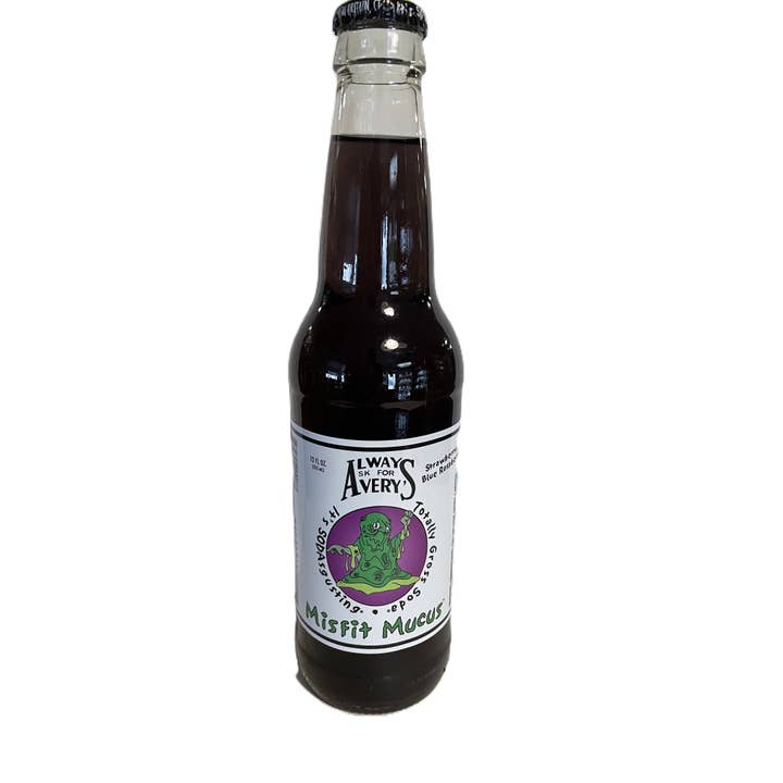 Avery's Misfit Mucus, 12ctct Glass Bottle for wholesale by Grandpa Joe's Candy Shop
