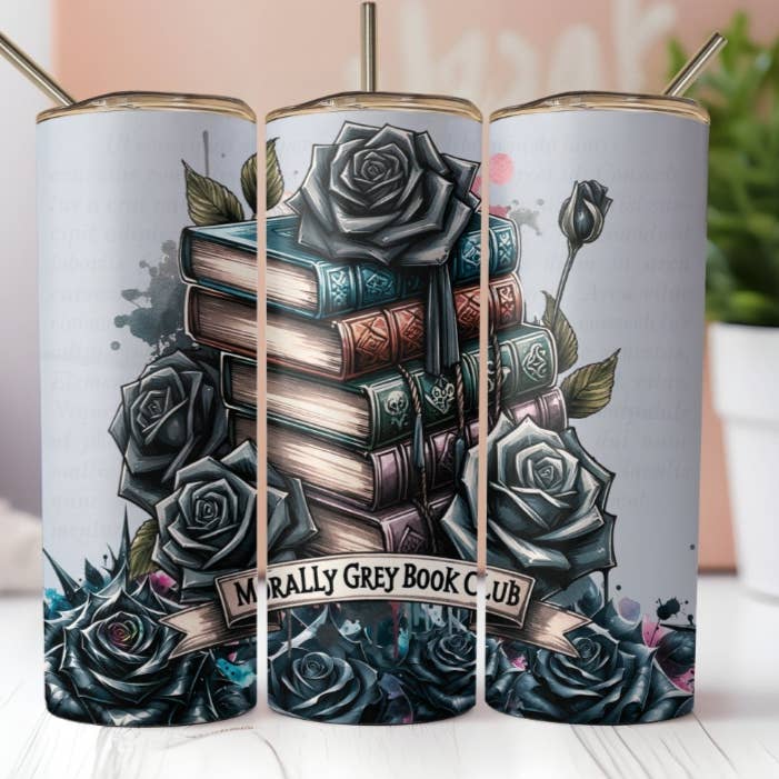 Gobelet Morally Grey Book Club 20 oz pour la vente par Knotted Gypsy Designs