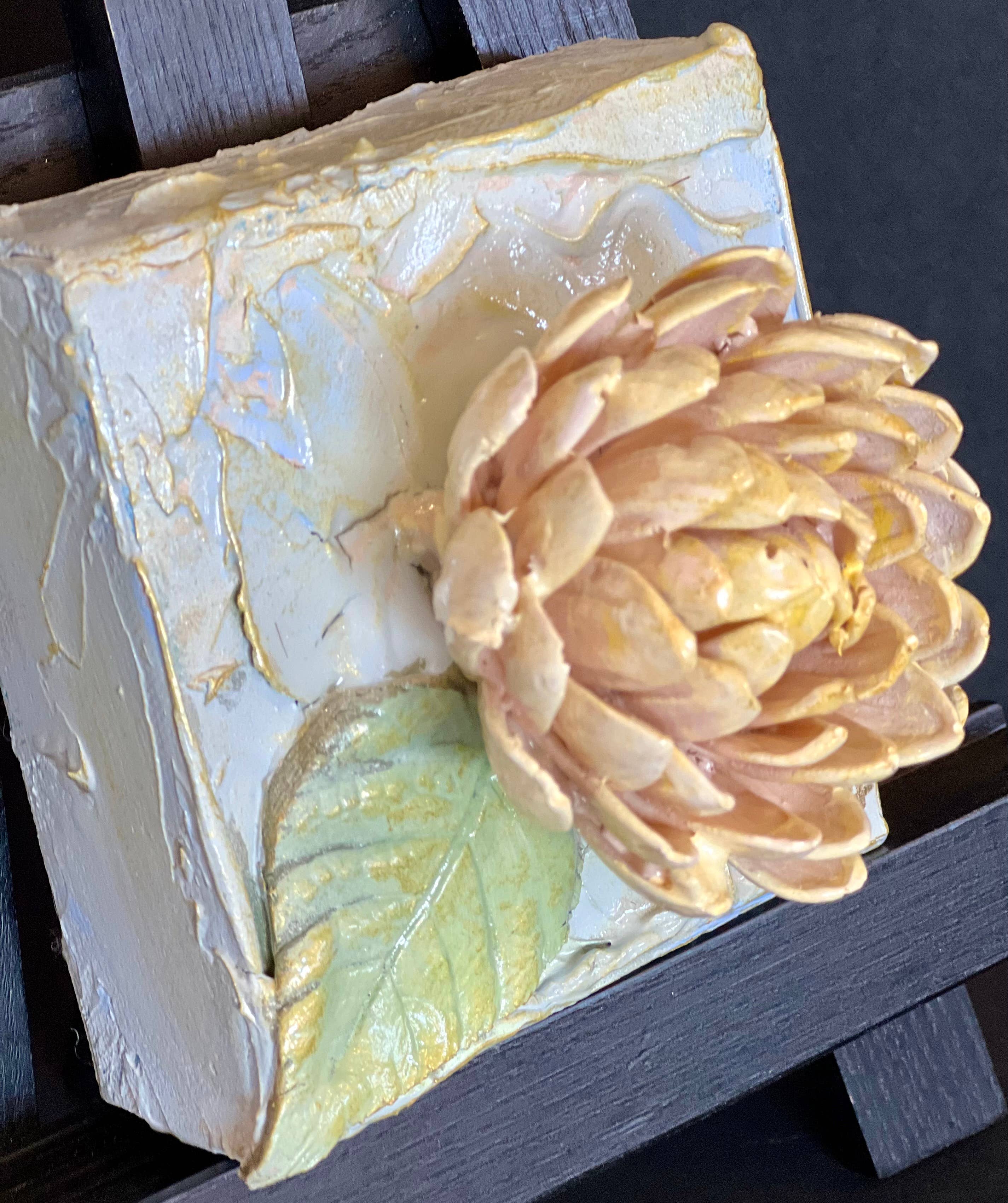 TamScottArt - Wholesale Painting/Drawing - 4X4 inch Clay Mum Artwork1