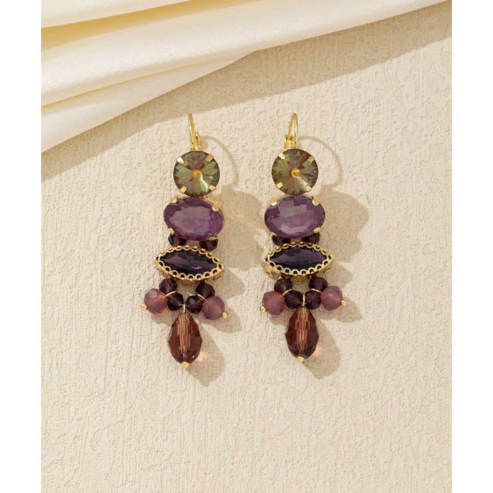 Blossom bijoux - Wholesale Dangle Earrings - Dangling earrings with rhinestone tassels – 26AHBOL0216