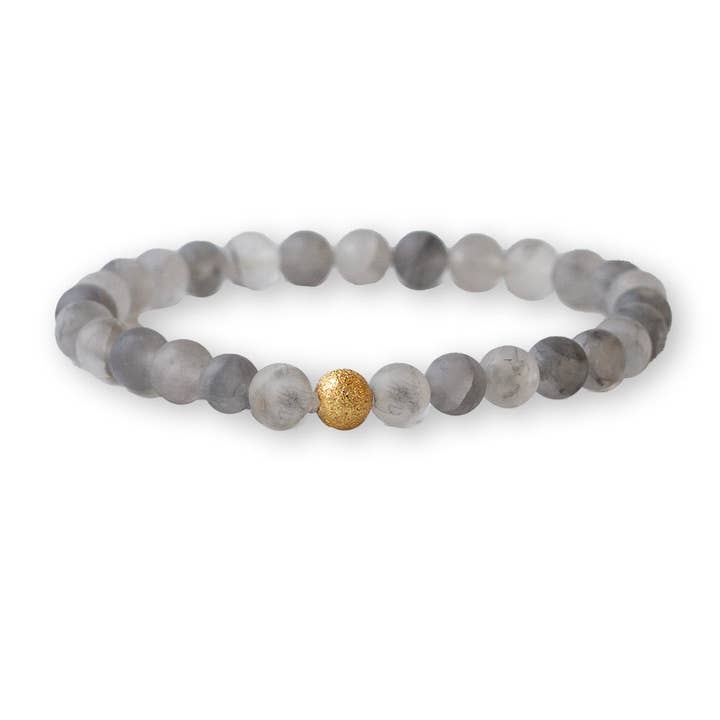 Lenny & Eva - Wholesale Beaded Bracelet - Gemstone Bracelet-Cloudy Quartz, 6mm