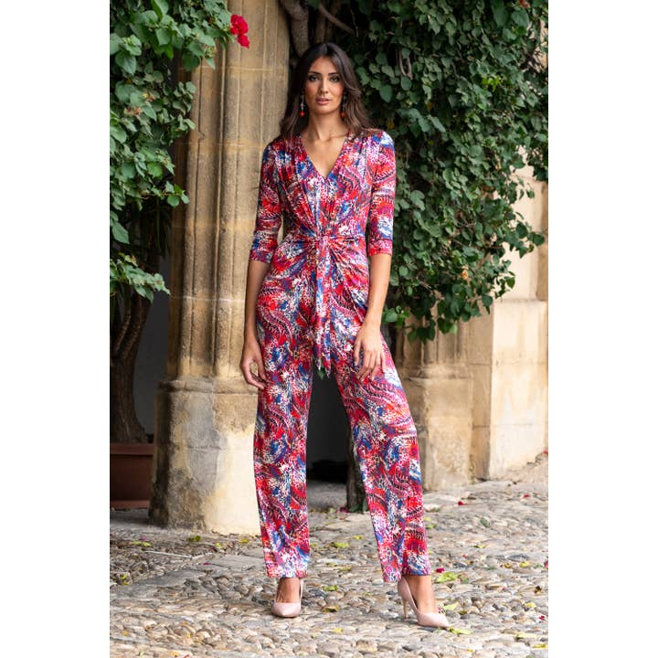 Combinaison Poniente Imprimé Animal Rouge Káhyra pour la vente par Káhyra