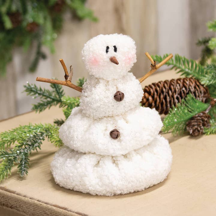 CWI Gifts - Wholesale Christmas Decoration - White Sherpa Melting Snowman - 6"H1
