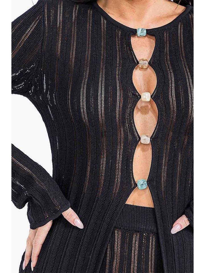 ROUSSEAU - Wholesale Top & pants set (NOT Loungewear) – Women's - LONG SLEEVE TOP & WIDE LEG PANTS KNITTED 2PC. SET3