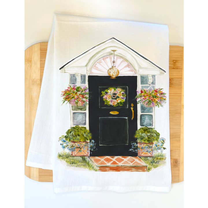 Lantana Kitchen Towel for wholesale by Pamela Cassidy Designs
