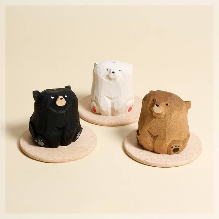 Gohobi (We cover U.S. import duties) - Wholesale Decorative Figurine - Gohobi Handcrafted Wooden Bear Ornament16