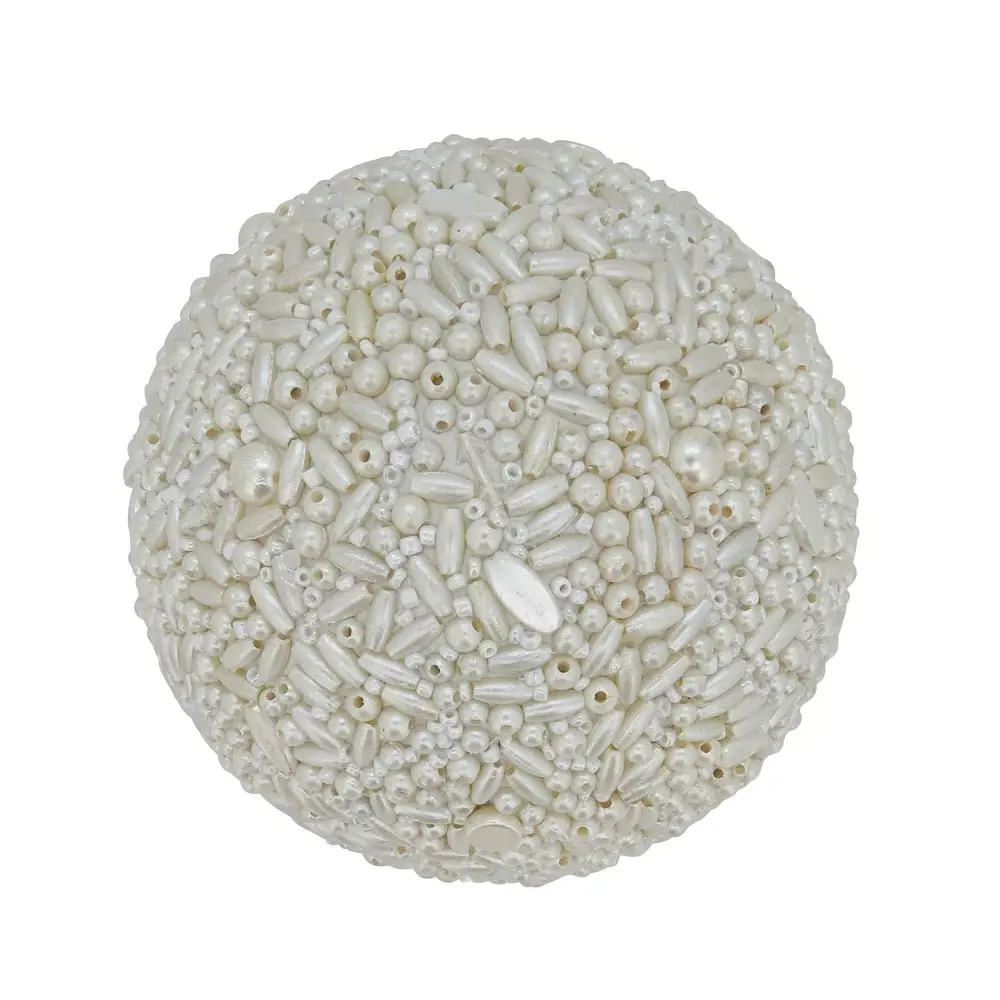 Fennco Styles – wholesale Decorative tabletop object – Glamorous Beaded 4" Decorative Sphere, 5 Colors6