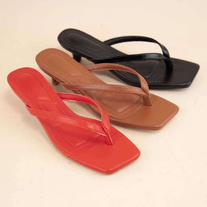 SQUARE TOE THONG STRAP KITTEN HEELS and other Purchase Wholesale thong heel. Free Returns & Net 60 Terms on Faire trending on Faire.