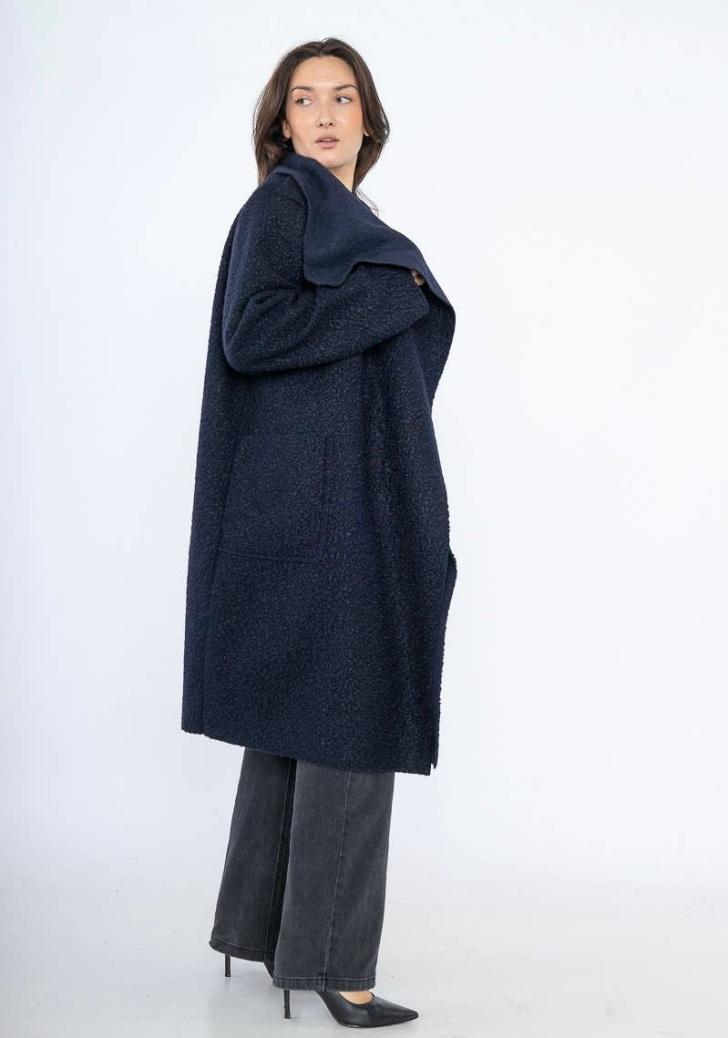 LINEN & COTTON HOUSE - Vente Manteau – femme - VESTE BOUCLETTE MATIERE RESPONSABLE + SIZE  35122 45