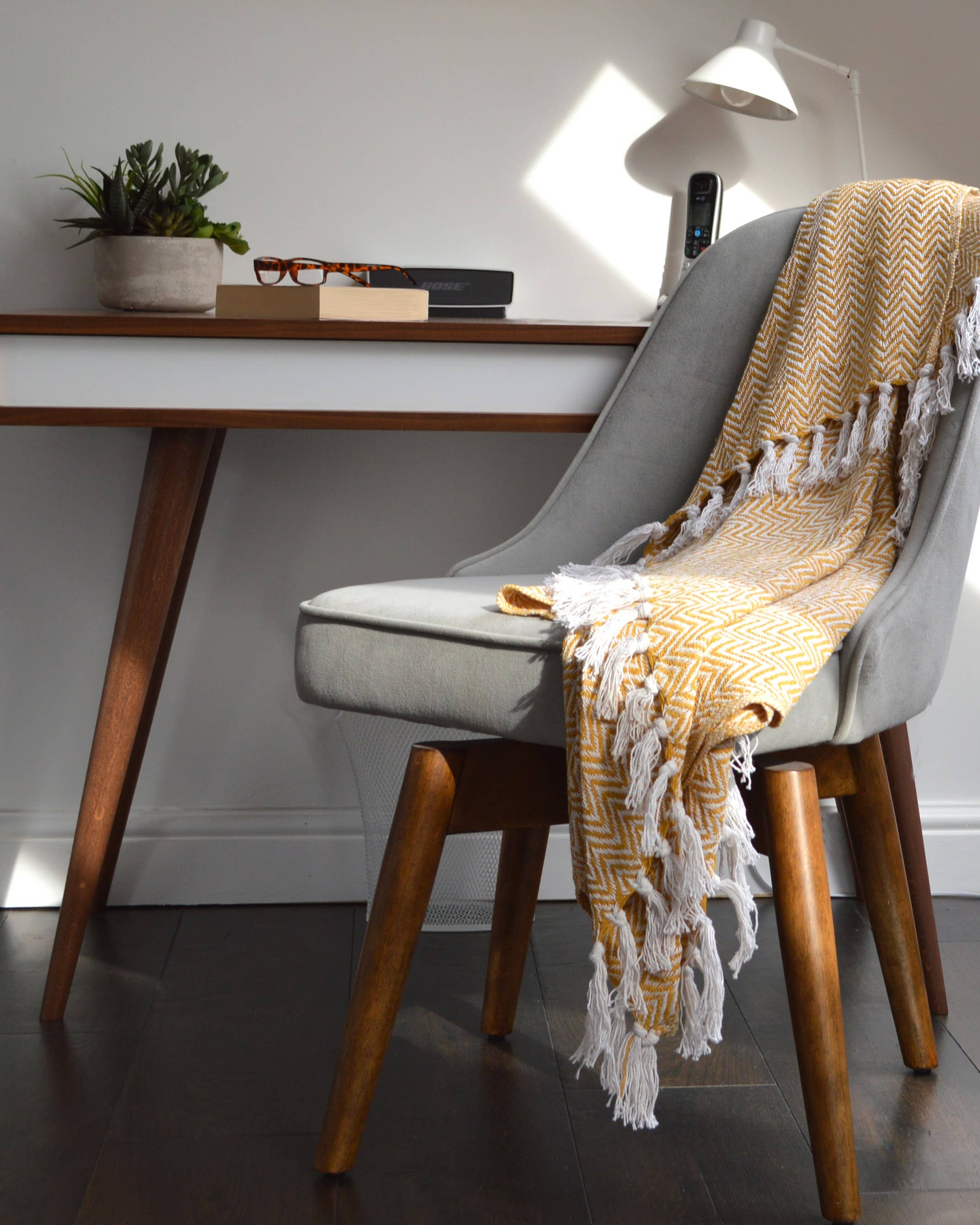 Allure Bath Fashions – wholesale Prydnadsfilt – Audley pläd med chevron-mönster och fiskbensstruktur – 100 % bomull13