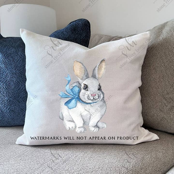 Easter bunny Throw Pillow Cover | bunny pillow | Easter for wholesale by Stone River Home Co