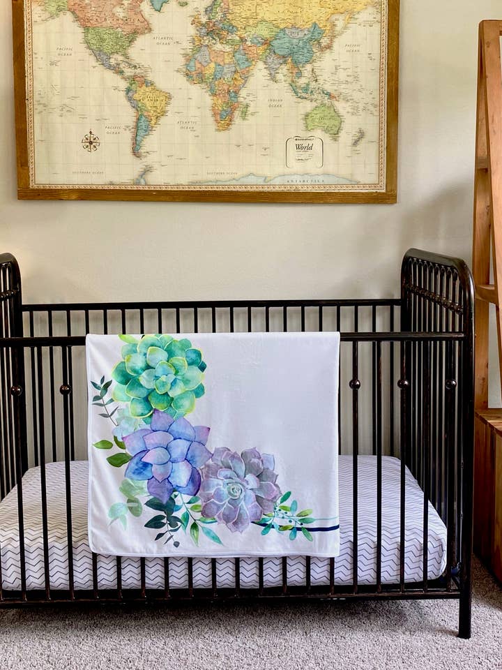 Nurture Bird – wholesale Milestone blanket – Child & baby – Simply Succulent Milestone Blanket2